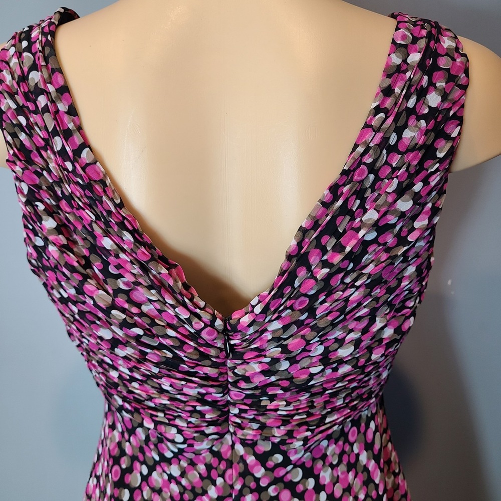 Vtg Jones Wear Midi Dress Polka Dot 90s Retro Preppy Sz 10 Party Wedding Guest - Picture 8 of 11